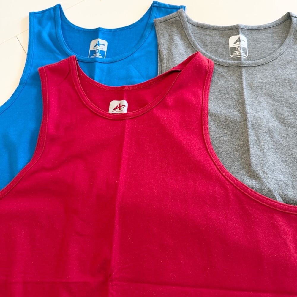 3 Pack Athletech Jersey Tank Tops NWOT Medium